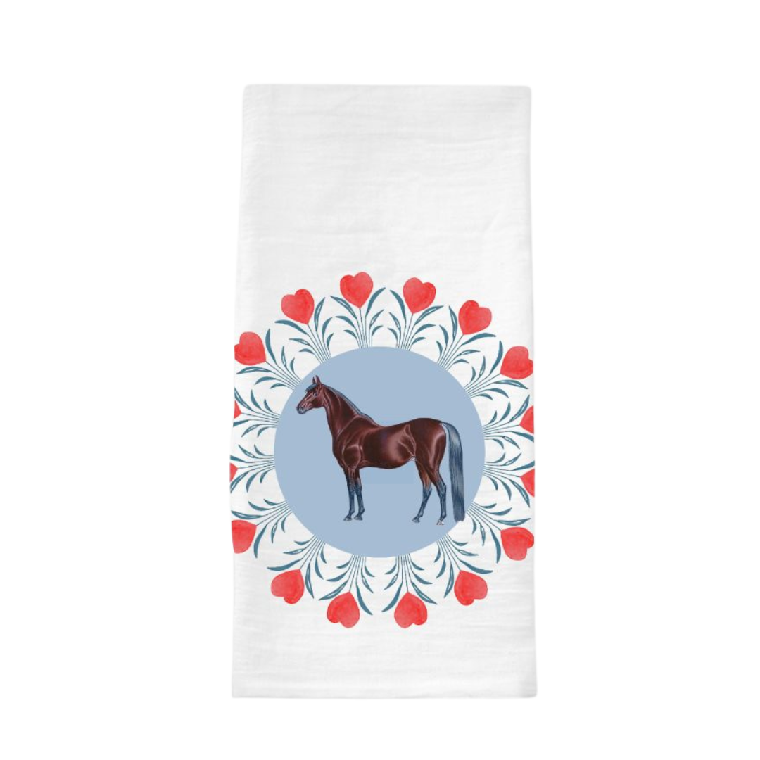 The Style of the Sporting Life™ Equine Love Blossoms Tea Towel - Set of 2