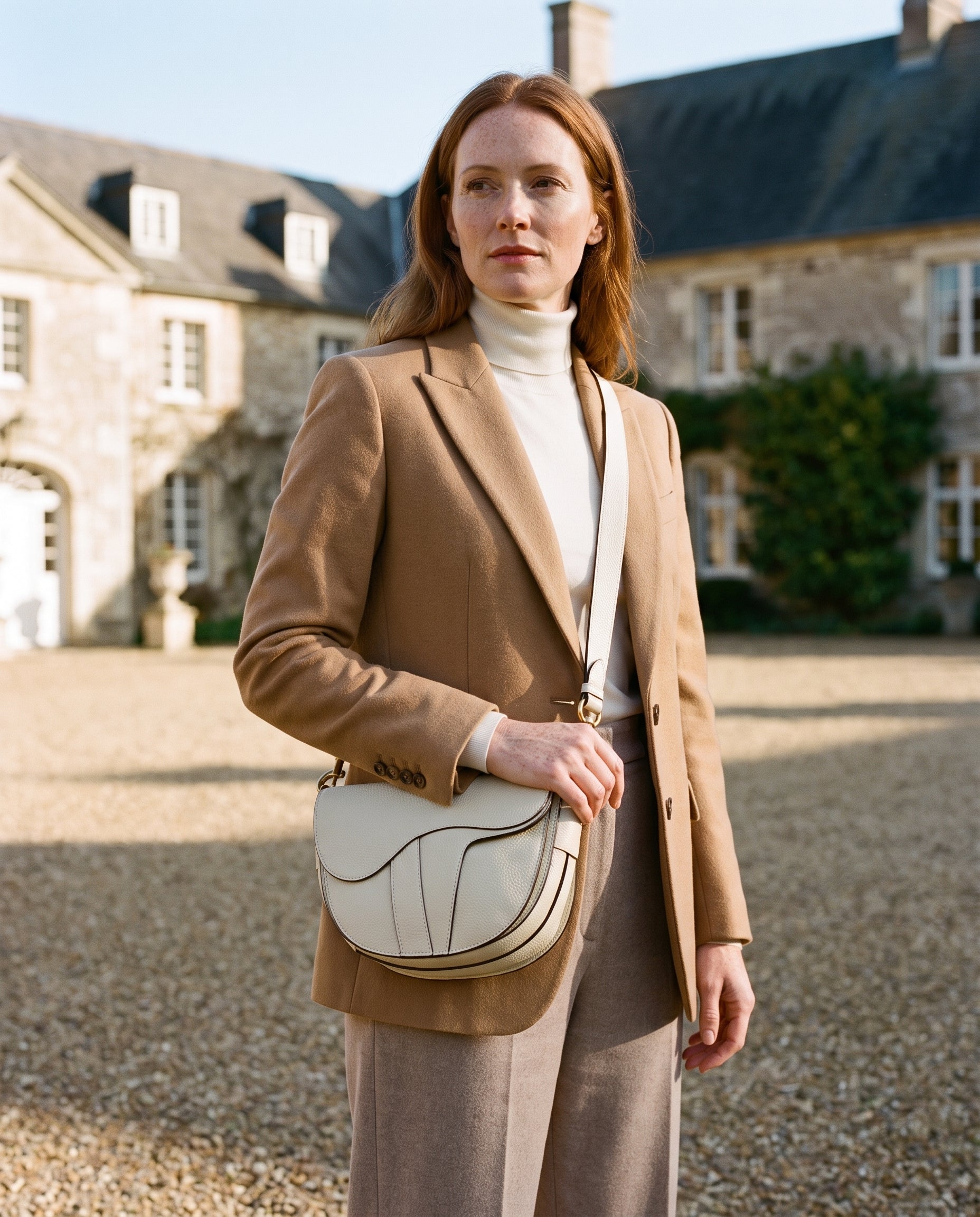 Windsor Saddle Bag - Parchment