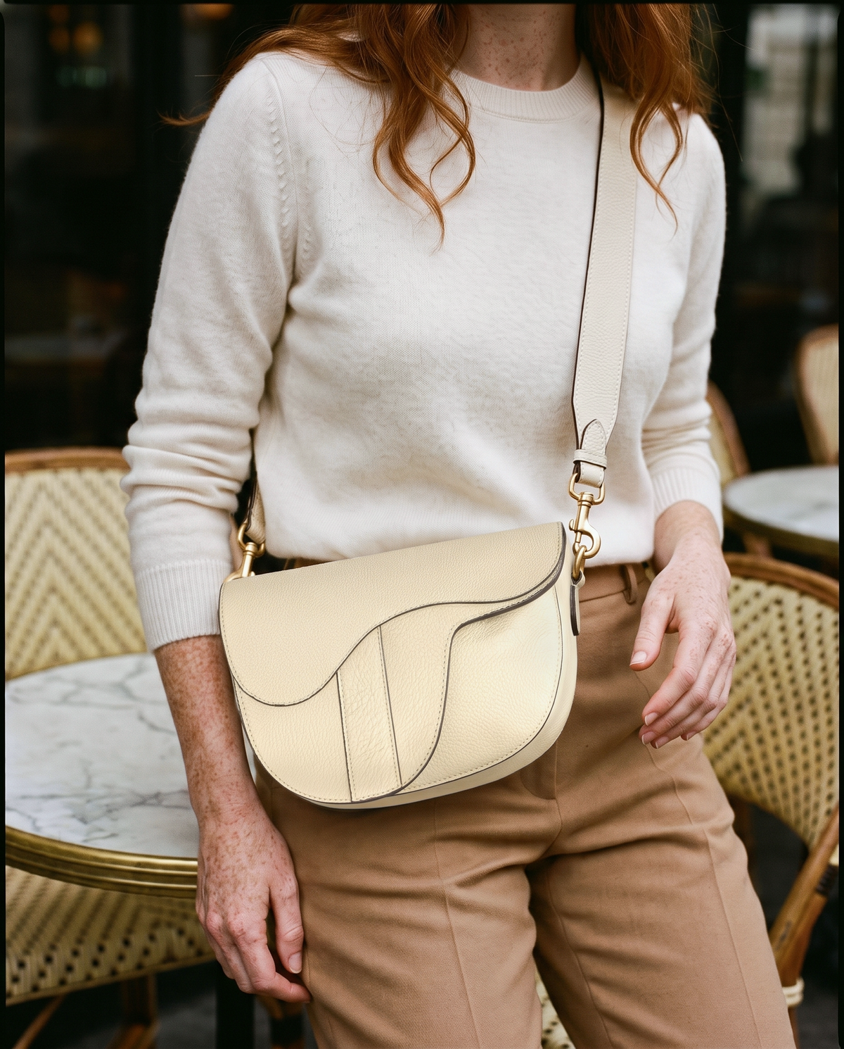 Windsor Saddle Bag - Parchment