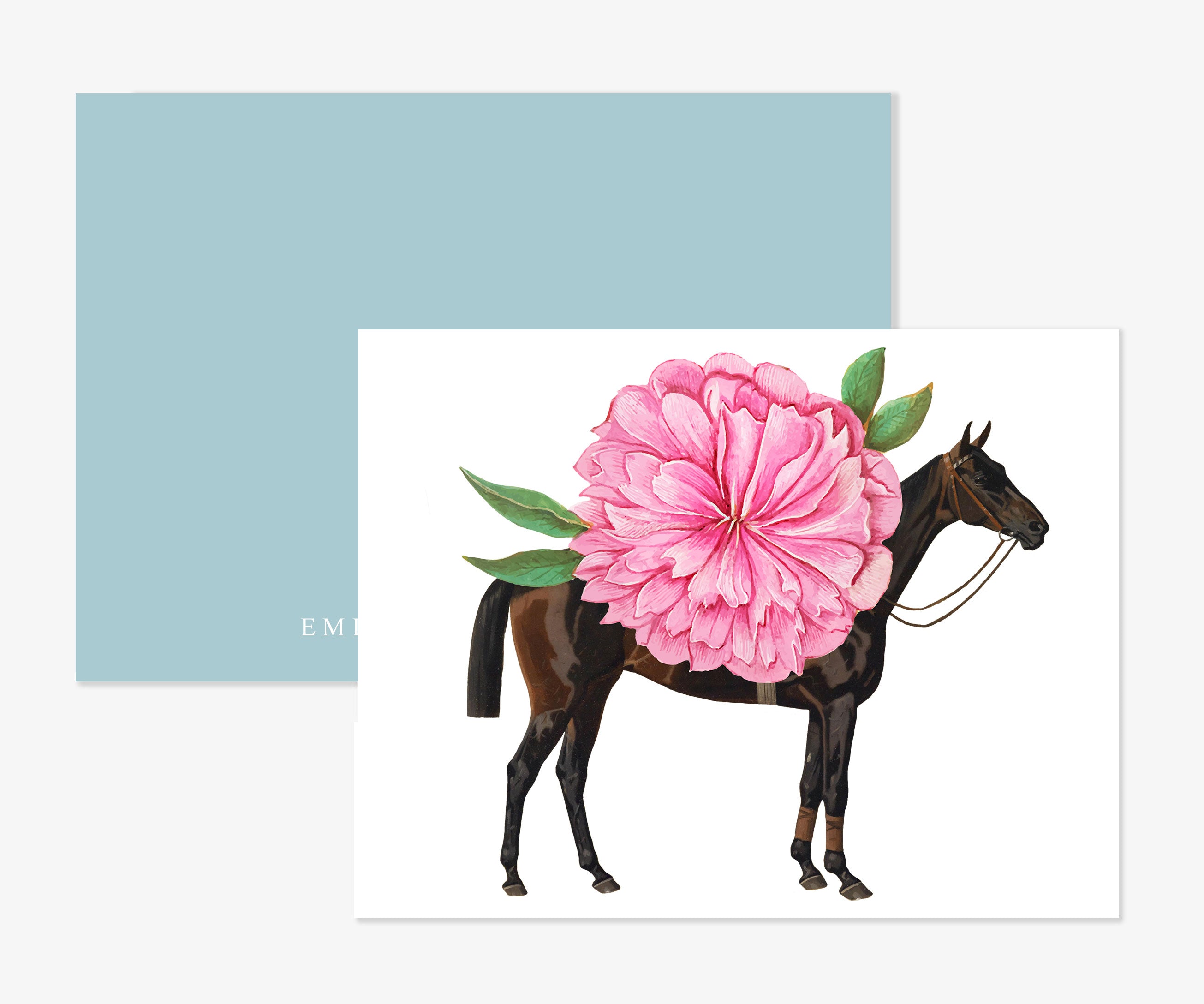 The Style of the Sporting Life™ Personalized Chelsea Horse Correspondence Cards