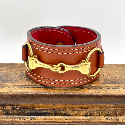 Snaffle Cuff Bridle Leather Bracelet- 7 Color Options