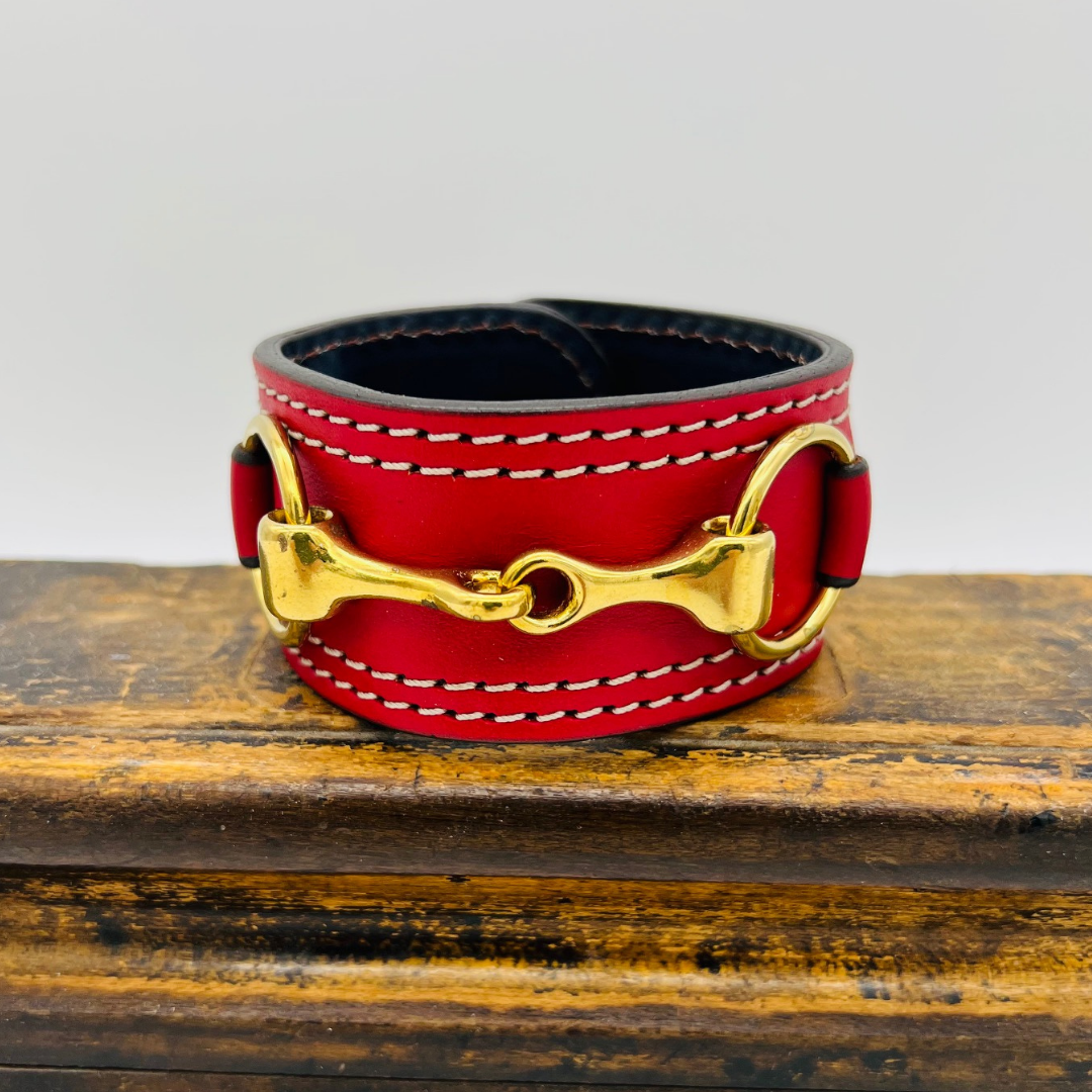 Snaffle Cuff Bridle Leather Bracelet- 4 color options