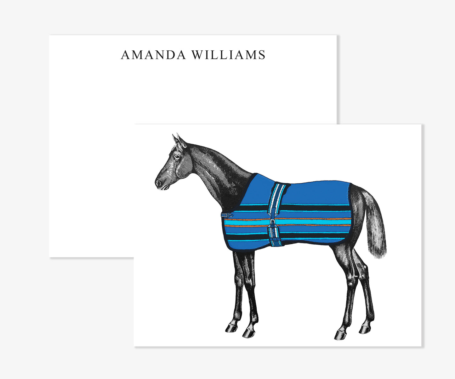 The Style of the Sporting Life™ Personalized Lilly Horse Correspondence Cards