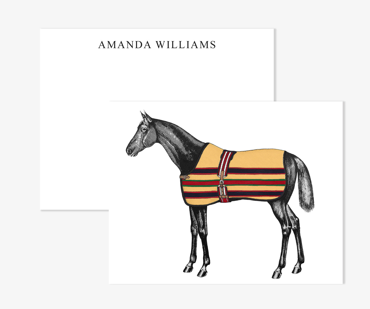 The Style of the Sporting Life™ Personalized Lilly Horse Correspondence Cards