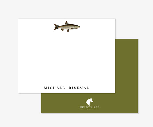 The Style of the Sporting Life™ Personalized Color Fish Correspondence Cards