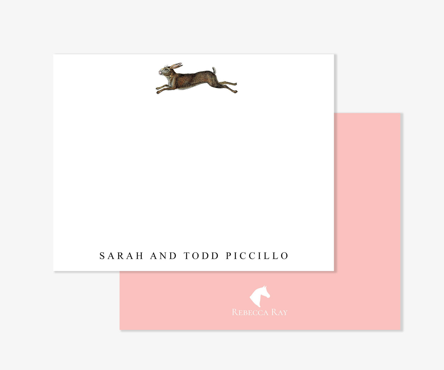The Style of the Sporting Life™ Personalized Color Rabbit Correspondence Cards