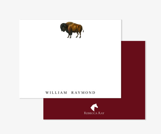 The Style of the Sporting Life™ Personalized Color Buffalo Correspondence Cards