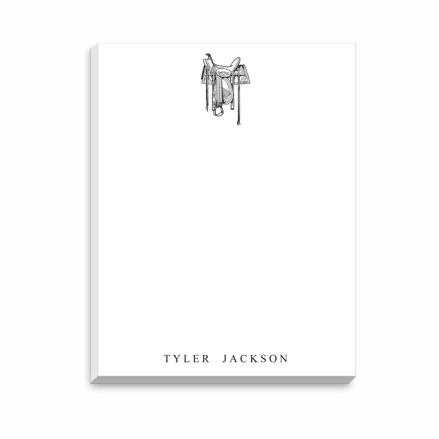 The Style of the Sporting Life™ Personalized Black & White Vintage Notepad- 13 options