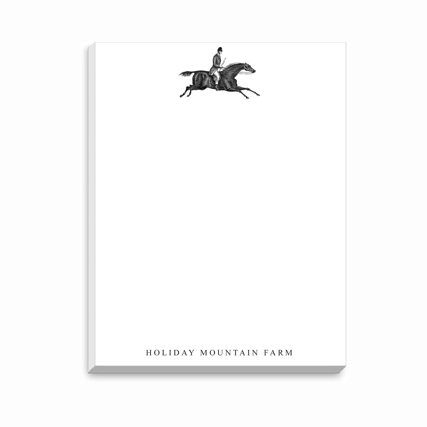 The Style of the Sporting Life™ Personalized Black & White Vintage Notepad- 13 options