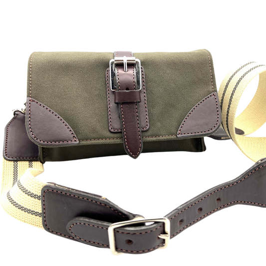 Bridle Leather and Canvas Racing Bag