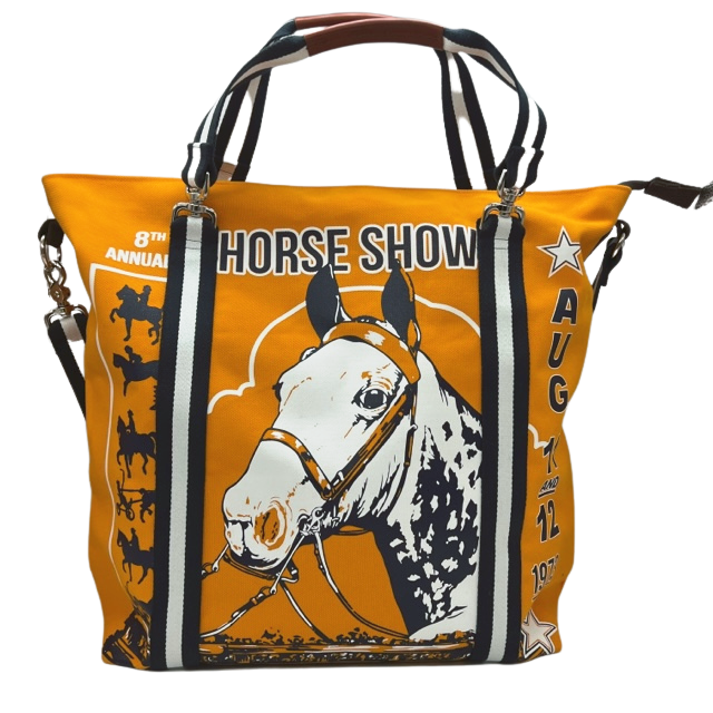 Mary Ann Horse Show Tote in Orange