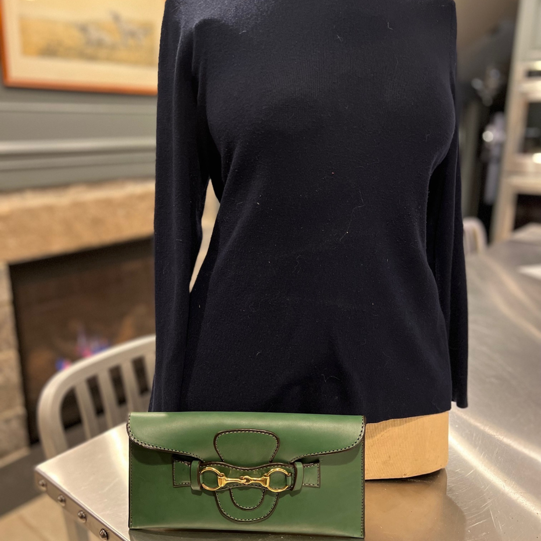 Blair Clutch in Zucchini Green