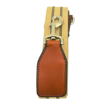 Webbing and Bridle Leather Shoulder Bag Strap - 2 color options
