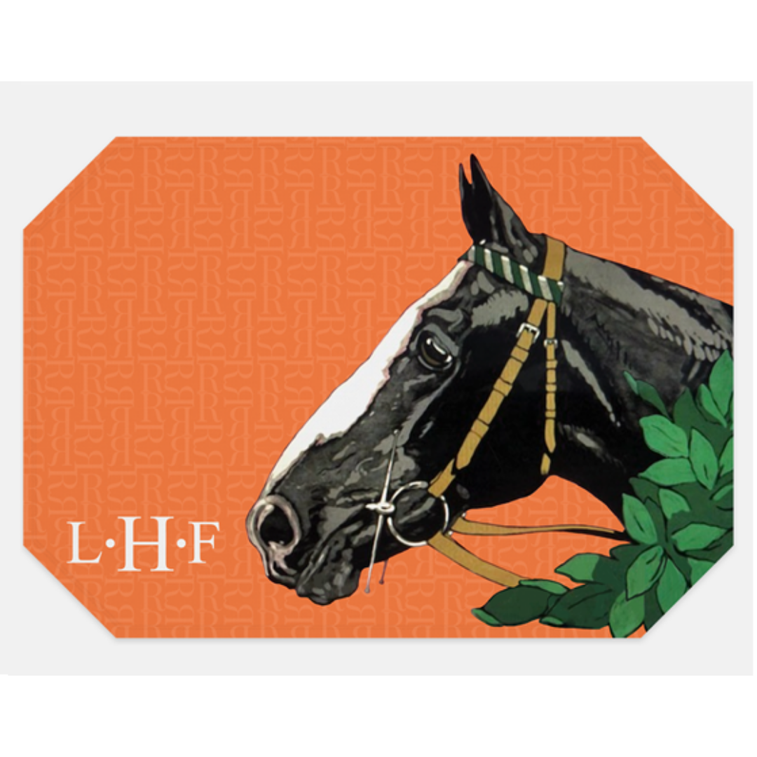 The Style of the Sporting Life™ Personalized Beacon Horse Placemat - Set of 4