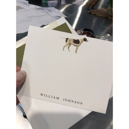 The Style of the Sporting Life™ Personalized Color Staffordshire Dog Correspondence Cards