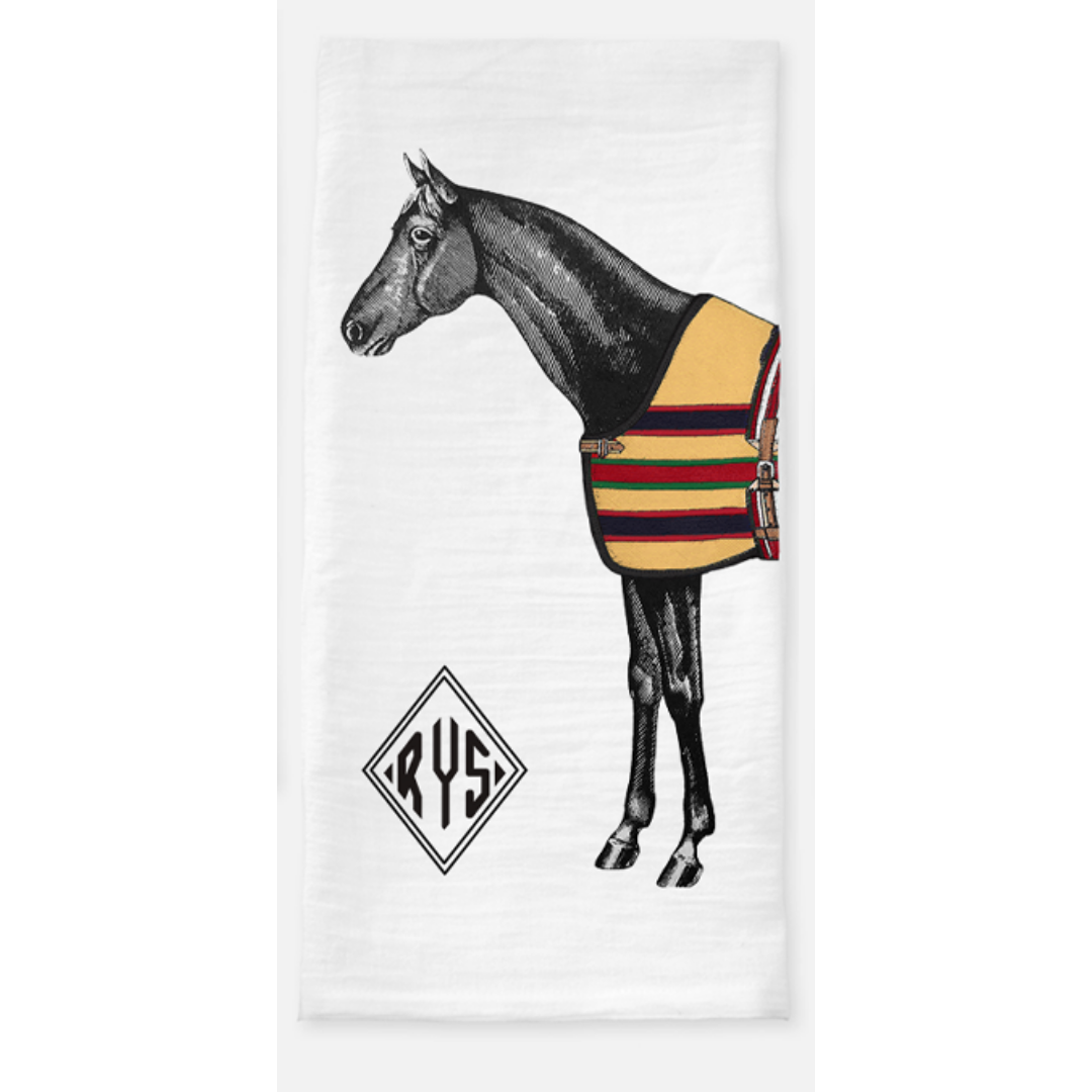 The Style of the Sporting Life™ Personalized Lilly Horse Tea Towel - Set of 2